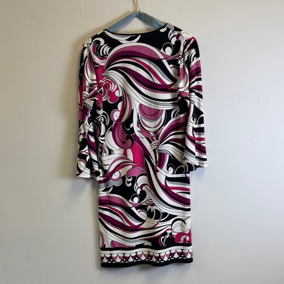 Boston Proper Pink and Black Striped Dress - Picture 3 of 4